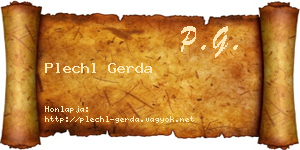 Plechl Gerda névjegykártya